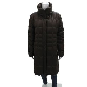 Searle Women Puffer Jacket Brown Zip Polyester Winter Long Sleeve Size L